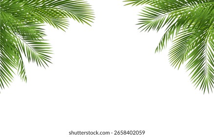 Rama verde aislada con el fondo blanco con la malla del degradado, Ilustración vectorial