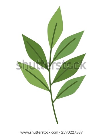 Green Branch Leaf Element Decorative