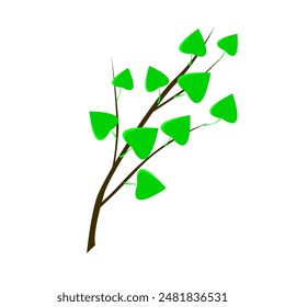 Green branch with leaves, ecosystem symbol.