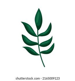 green branch plant nature icon