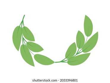 Icono de ramas verdes sobre fondo blanco.