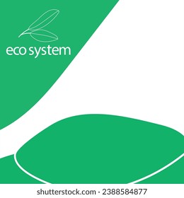 Green brand logo with two colors including green, white. Convenient for printing and displaying on material surfaces. Suitable for posters, stamps, labels, packaging, product catalog, flyers and other