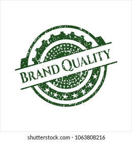 Green Brand Quality grunge seal