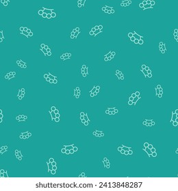 Icono de nudillos de bronce verde aislado patrón sin fisuras sobre fondo verde.  Vector