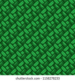 Green brick spiral diagonal texture with attrition seamless pattern
