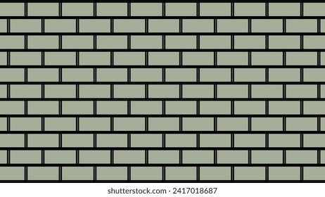 Green brick wall as background