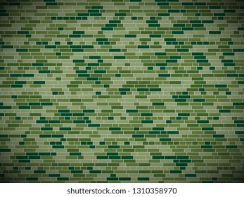 green brick wall background with vignette. vector brick wall texture for russian military holiday - february 23, day of defender of the fatherland