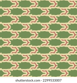 green brick wall tiles seamless vector pattern