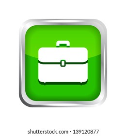 green briefcase icon on a white background