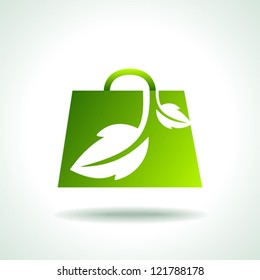 Green briefcase with save energy