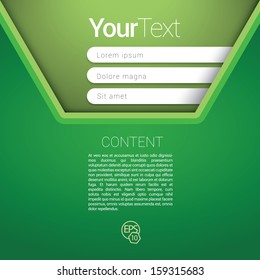 Green bright abstract composition edition of a scalable futuristic minimal vector software 3d navigation layout design simple menu for printing, for web, or for mobile application for universal use 