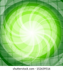 Green bright background with twist. Vector illustration. Eps 10