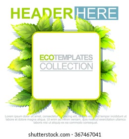 Green Bright Editable Template For Eco, Natural, Spring And Fresh Theme