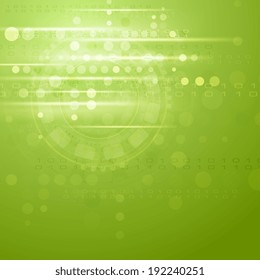 Green bright hi-tech vector background
