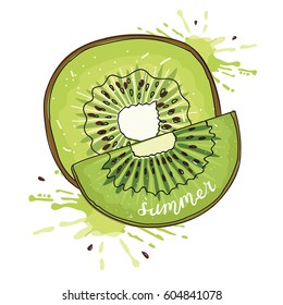Green bright kiwi