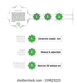 Green bright paper background edition of an middle east design abstract geometric eight point origami star based scalable simple menu graphics elements for brochure & web & print or for universal use