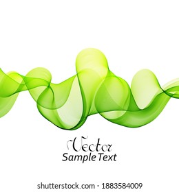 
Green bright wave, elegant flowing wave lines. Abstract background