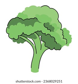 green broccoli icon vector isolated