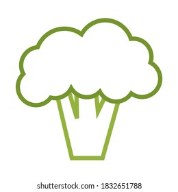 Grüne Brokkoli-Vektorgrafik. Frische Gemüsemaschine, gut für den Bauernladen