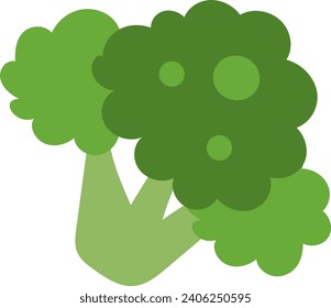 green broccoli vegetable national nutrition day flat style icon