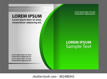 green brochure bi fold template 