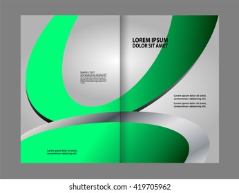 green brochure bi fold template
