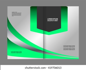 green brochure bi fold template
