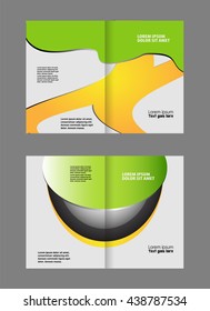 green brochure bi fold template
