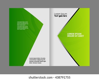 green brochure bi fold template
