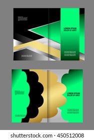 green brochure bi fold template
