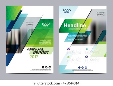 Green Brochure Layout design template. Annual Report Flyer Leaflet cover Presentation Modern background. illustration vector in A4 size