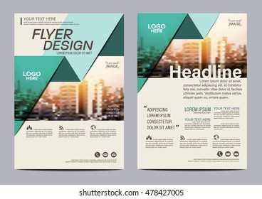 Green Brochure Layout design template. Annual Report Flyer Leaflet cover Presentation Modern background. illustration vector in A4 size