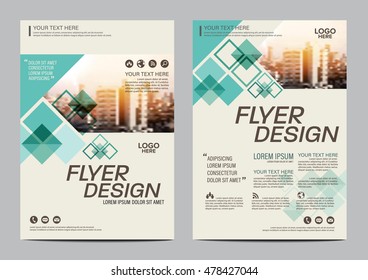 Green Brochure Layout design template. Annual Report Flyer Leaflet cover Presentation Modern background. illustration vector in A4 size