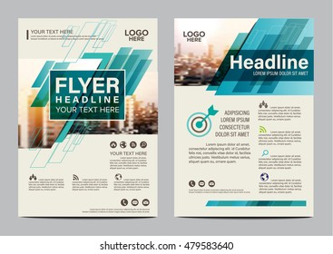 Green Brochure Layout design template. Annual Report Flyer Leaflet cover Presentation Modern background. illustration vector in A4 size