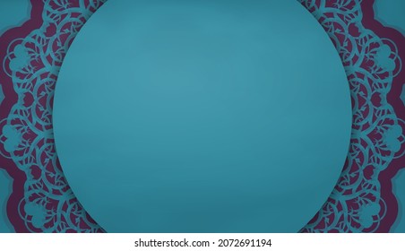 A green brochure with a purple mandala is ready for printing.