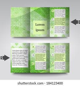 Green brochure template. Eps10