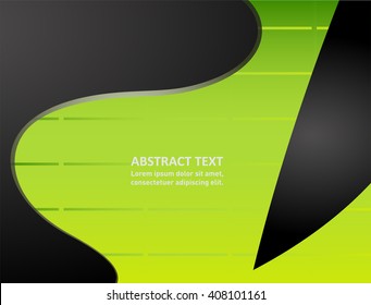 Green brochure template flyer design vector layer overlap with sample text for A4 size
