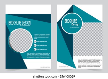 Green Brochure template flyer design, abstract template for annual report, magazine, poster