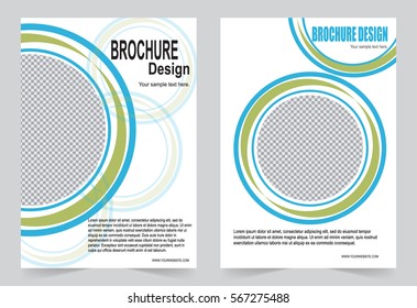 Green Brochure template flyer design, abstract template for annual report, magazine, poster