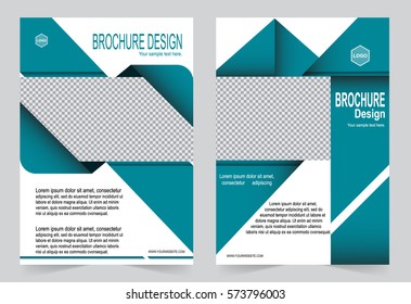 Green Brochure template flyer design, abstract template for annual report, magazine, poster