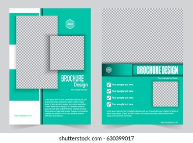 Green Brochure template flyer design, abstract template for annual report, magazine, poster