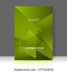 Green Brochure Template Layout Design. Geschäftsbericht, Katalog, Corporate Business. Einfache Flugwerbung. Magazin. Vektorgrafik
