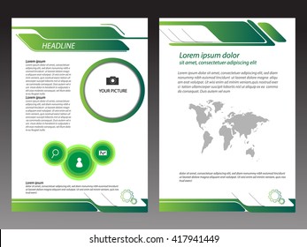 Green Brochure Template Layout Design 