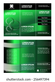Green brochure tri fold template 