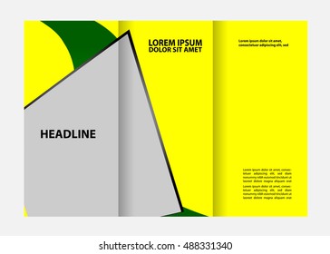 Green brochure tri fold template
