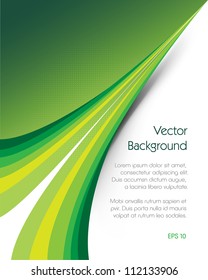 Green brochure vector background. This image will download as a .eps file and can be edited with any vector editing software./Green Background Brochure