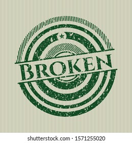 Green Broken distress with rubber seal texture