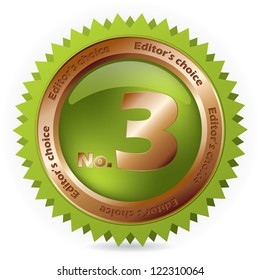 Green bronze badge fo third place editor's choice
