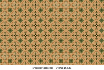 Green Brown Batik Seamless Azulejo Floor tile oriental vintage seamless textures