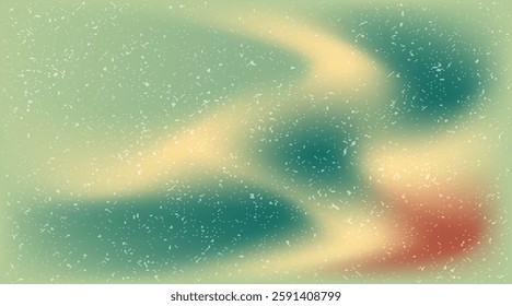 green and brown blurred gradient with grain noise effect background, for art product design, social media, trendy, vintage, flyer, banner